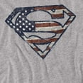 thumbnail image 2 of Superman T-Shirt Wartorn Flag Unisex Graphic Tee For Men & Women Athletic Heather&nbsp;, 2 of 7