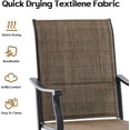 thumbnail image 6 of Farini Outdoor Dining Chairs Set of 4, 360°Swivel Patio Dining Chair with Textilene Fabric, Outdoor Metal Armchair All Weather Resistant, Ergonomic Comfort, Perfect for Patio, Backyard, Balcony, 6 of 8