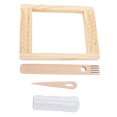 thumbnail image 1 of Multi Craft Weaving Loom, Polished Rectangle DIY Portable Handcraft Wooden Weaving Loom Kit  For Scarves For Beginners, 1 of 8