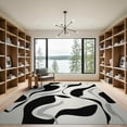 thumbnail image 2 of ODIKA 9'x12' Washable Area Rug Non-Shedding, Easy Care Bold Negative Para Habitacion Alfombras Minimalist Abstract Playful for Master Suite, California King, Under Bed, 2 of 7
