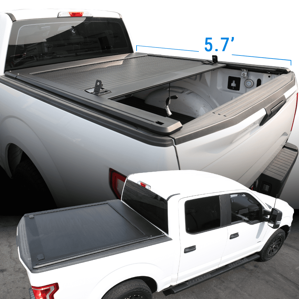 Off Road Rack Ready Aluminum Retractable Tonneau Cover for