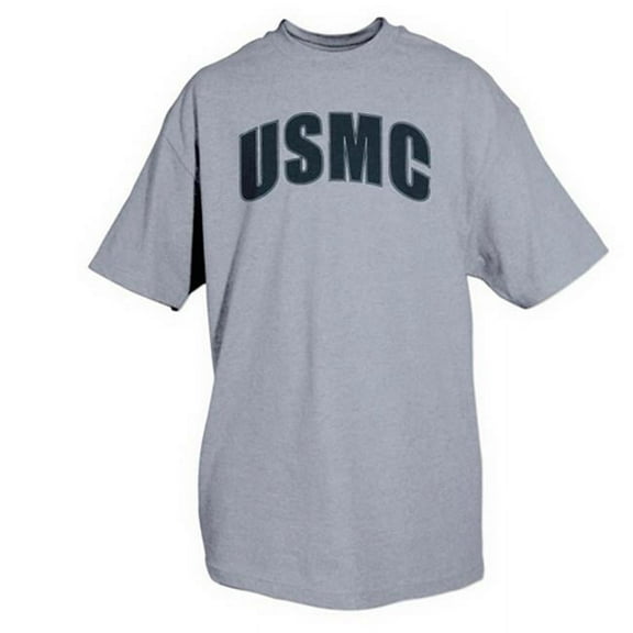 Fox Outdoor  Usmc Grey T-Shirt With Black Imprint - Extra Large