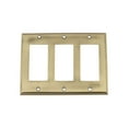 thumbnail image 1 of Nostalgic Warehouse 719703 New York Switch Plate with Triple Rocker, Antique Brass, 1 of 3