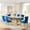 7-Piece Set, variant on 69" Faux Marble Dining Table Set for 4, Rectangular Marble-Patterned Table, 4 Velvet Tufted Upholstered Chairs, Modern Kitchen & Dining Room Furniture