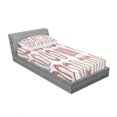 thumbnail image 3 of Retro Bedding Set with Sheet & Covers, Ballerina Shoes with Ribbon Roses Stripes and Polkadots Feminine Kids Design, Printed Bedroom Decor 2 Shams, 4 Sizes, Beige Pink, by Ambesonne, 3 of 3