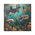 thumbnail image 5 of Ancient Sea Animals Wall Clock Decorative Square Silent Non-Ticking Operated Clocks Aesthetic for Bedroom Living Room, 5 of 8
