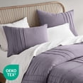 thumbnail image 4 of Regency Heights Full/Queen Comforter Set, Boho 3-Piece Pintuck Stitching Bedding Set, Soft Washed Pleated Bed Sets with Pillow Shams, Lavender, 4 of 9