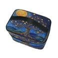 thumbnail image 3 of DIXRUYEE Train Case Cosmetics Organizer Fashion Moonlit Blossoms Printed Size: 9x6.2x6.5 in, 3 of 5