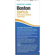 5 Pack - Boston® SIMPLUS Multi-Action Solution Travel Kit and Lens Case - from Bausch + Lomb, 1 fl oz (30 mL), Contact Lens Case Included