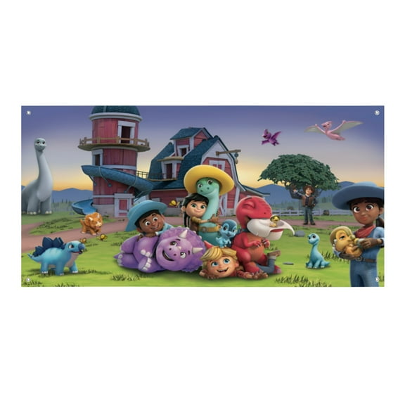 Dino Ranch-Theme Backdrops Banner Birthday Party Decor Supplies Personalized Party Backdrop Decoration,5x3ft（150x90cm）