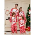 thumbnail image 2 of Conjunto de pijamas navideños familiares a juego, moda de Año Nuevo 2024, estampado de ciervos navideños de dibujos animados rojos, pijamas para niños adultos, mameluco para bebé, ropa para perros, 2 of 4