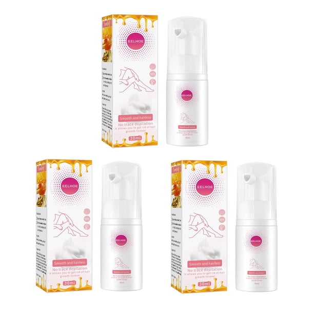 Crema depilatoria corporal suave para piernas y axilas, esencia vegetal en aerosol, 30 ml, 3 cepillos para pestañas.