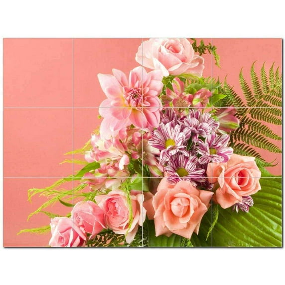 Flower Photo Ceramic Tile Mural Kitchen Backsplash Bathroom Shower 404887-M43