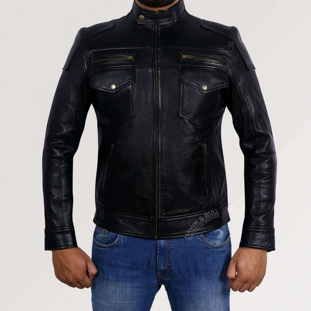 Motorcycle Racing Jacket Motorcycle Riding Jacket Black Leather Biker Jacket Motorcycle Jackets For Men Black Leather Motorcycle Jacket size M