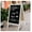 White, variant on Extra Large Chalkboard A-Frame, 40x22 Double-Sided Wood Sign for Restaurant, Wedding, Business; Portable Sandwich Board with Wide Writing Area