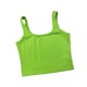 thumbnail image 4 of Top corto para mujer, camiseta sin mangas corta con tirantes anchos a la moda para hacer ejercicio, caminar, descansar, gimnasio verde fluorescente, 4 of 8
