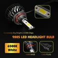 thumbnail image 2 of VISVIC 9005 H11 LED Headlight Bulb White High Low Beam for Ram 1500 2500 3500, 2 of 5