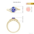 thumbnail image 4 of ANGARA Natural 1.25 ct Tanzanite Bypass Ring with Trio Diamond Accents in 14K Yellow Gold for Women (Size-8x6mm) | December Birthstone, Anniversary, Jewelry Gift for Women | Natural Tanzanite Ring, 4 of 9