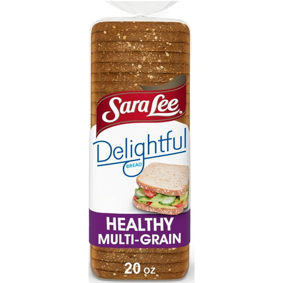 Sara Lee Delightful Multi-Grain Bread, 20 oz, 45 Calories Multigrain Bread, Bag