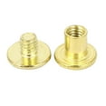 thumbnail image 2 of Uxcell 5mmx5mm Brass Plated Chicago Screws Binding Posts Docking Rivet (50-pack), 2 of 4