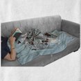 thumbnail image 6 of Floral Soft Flannel Fleece Throw Blanket, Silhouette Bouquet of Flowers in Heart Shape with Dragonflies, Cozy Plush for Indoor and Outdoor Use, 60" x 80", Dark Brown Pale Blue, by Ambesonne, 6 of 6