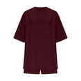 thumbnail image 6 of Jalioing Women's Shorts Set Half Sleeve Tops Shorts Summer Lounge Set 2 Piece Outfits, 6 of 9