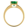 thumbnail image 4 of Solitaire Engagement Ring for Women - 2ct Simulated Emerald in 18K Yellow Gold Promise Ring, 4 of 6