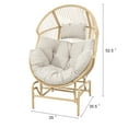 thumbnail image 6 of POCASSY Single Wicker Egg Chair with Cushion and Gliding Base, 6 of 7