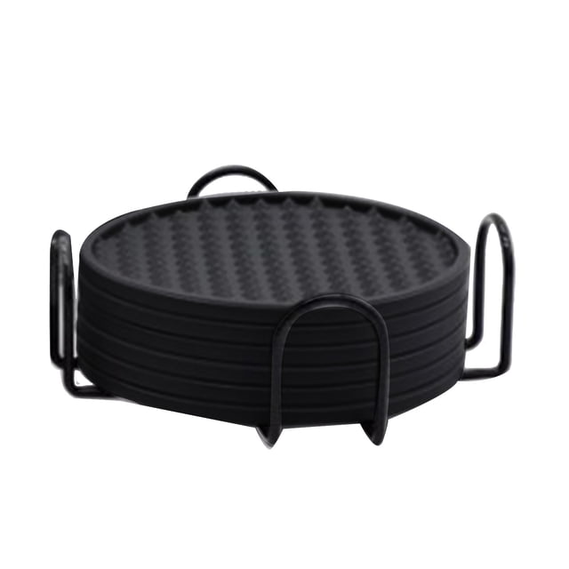 Juego De Posavasos De Silicona, Resistente Al Calor, Antideslizante, Posavasos Redondos Flexibles Con Soporte, Antideslizante E Impermeable Para La Cocina Del Hogar