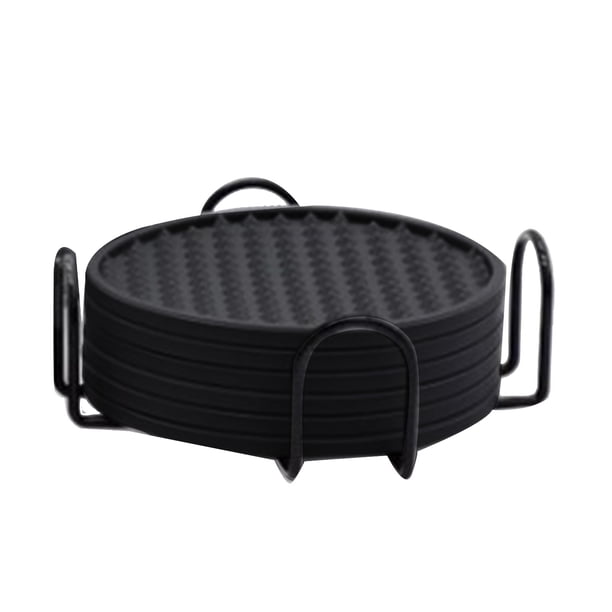 Juego De Posavasos De Silicona, Resistente Al Calor, Antideslizante, Posavasos Redondos Flexibles Con Soporte, Antideslizante E Impermeable Para La Cocina Del Hogar