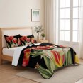 thumbnail image 5 of Queen Quilt Set 90''x96'', Luxury Tulip Floral Lightweight Bedspread Coverlet Set with 2 Pillow Shams, Farmhouse Vintage Botanical Flowers Breathable All Season Quilt Bedding for Bedroom/Guest Room, 5 of 9