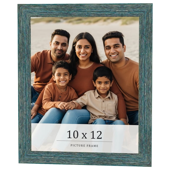 10x12 Frame Blue Rustic Barnwood Solid Wood Picture Frame Width 1.25 Inches | Interior Depth 0.5