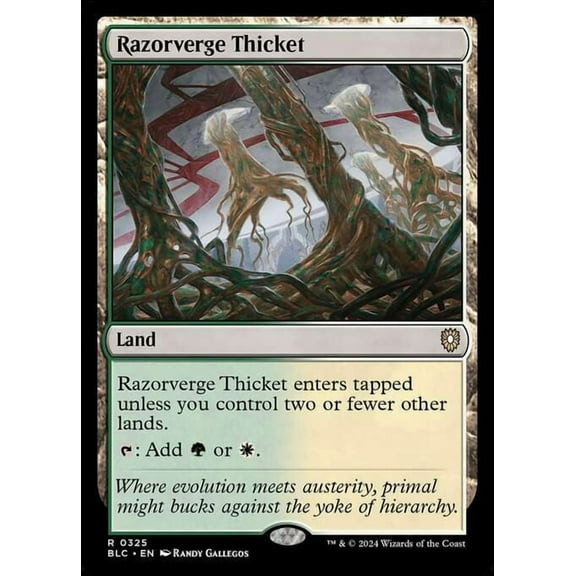 MtG Bloomburrow Commander Rare Razorverge Thicket #325