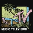 thumbnail image 2 of Men's MTV Beach Distressed Logo Graphic Tee Black Large, 2 of 5