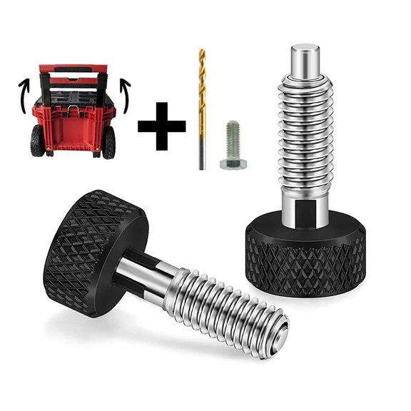 Guiexla 1Pc/1 Set Packout Handle Quick Release Pins Rustproof Corrosion Resistant Retractable Spring Plunger Quick Release Lock Pins