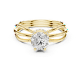 thumbnail image 2 of Zuwelria Certified Moissanite Promise Rings for Her | 1.07 Ct Latest Round Shape Moissanite Diamond Engagement Ring for Women |Twisted Solitaire Rings | 18K Yellow Gold Plated Silver Size 9, 2 of 8