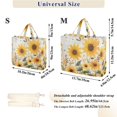 thumbnail image 2 of FORMRS Womens Corduroy Tote Bag Crossbody Shoulder Handbag with Pocket, Beige Sunflowers, 2 of 7