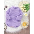 thumbnail image 3 of Suealasg Newborn Baby Girl Boy Sweater Romper Long Sleeve Cable Knit Pullover Jumpsuit 1 3 6 9 12 18 Months Infant Fall Warm Loose Knitwear, 3 of 7