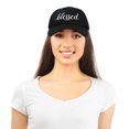 thumbnail image 3 of DALIX Blessed Women's Baseball Cap Soft Cotton Hat Black, 3 of 6