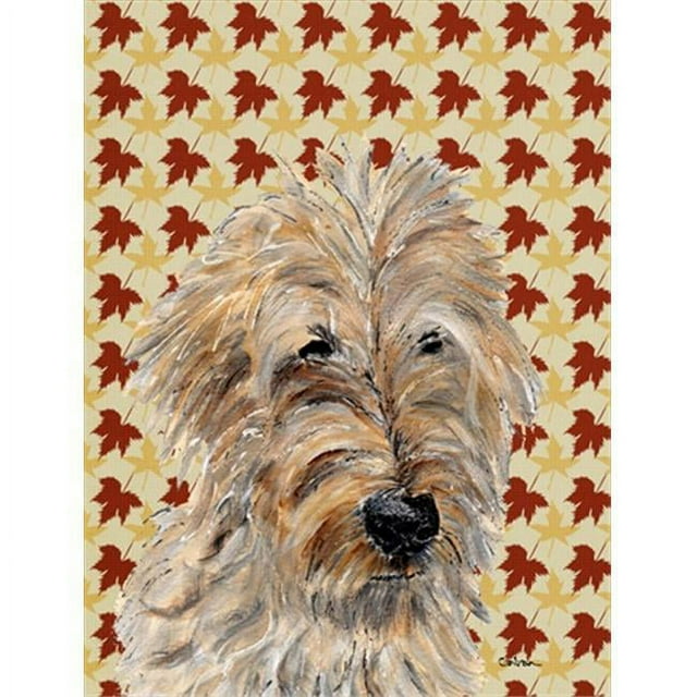 Carolines Treasures SC9691GF Golden Doodle 2 Fall Leaves Flag Garden Size