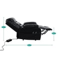 thumbnail image 5 of Whitney Recliner Chair with Massage and Heating by Naomi Home-Color:Black,Material:Air Leather, 5 of 13