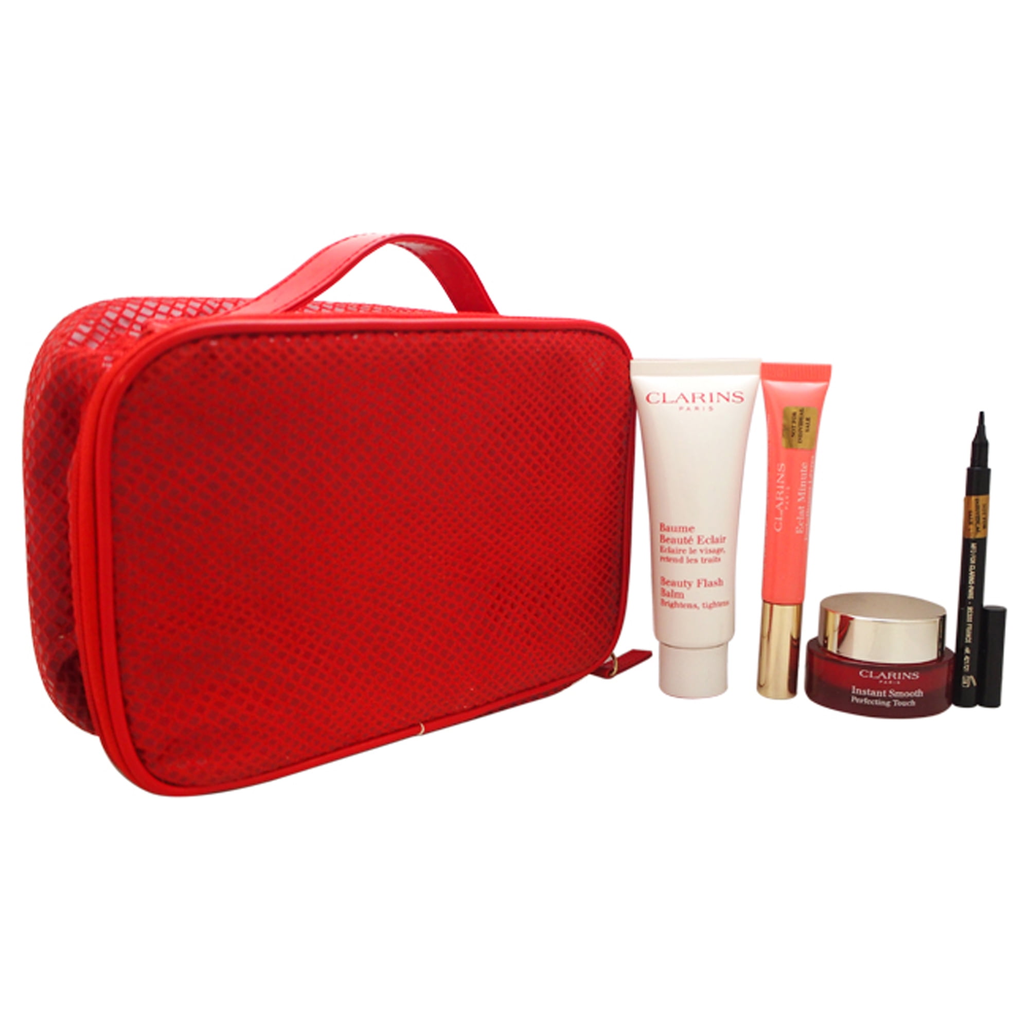 missil spille klaver lav lektier Clarins Claris Fall Kit , 5 Pc Kit 1.7oz Beauty Flash Balm, 0.5oz Instant  Smooth Perfecting Touch, 0.35oz Instant Light Natural Lip Perfector, 3-Dot  Liner - Black, Cosmetic Bag - Walmart.com