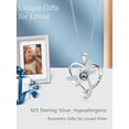 thumbnail image 2 of CACA LADY I Love You Necklace 100 Languages Projection Necklace 925 Sterling Silver Heart Dragonfly Pendant Necklace jewelry Romantic Gifts for Gfriend Women Birthday Anniversary, 2 of 6
