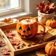 thumbnail image 2 of Kdkad Pumpkin Coffee Mug, Ceramic Pumpkin Cups with Handle for Halloween Thanksgiving Decorations, Cute Fall Table Decor, Gifts for Women & Men, 2 of 9
