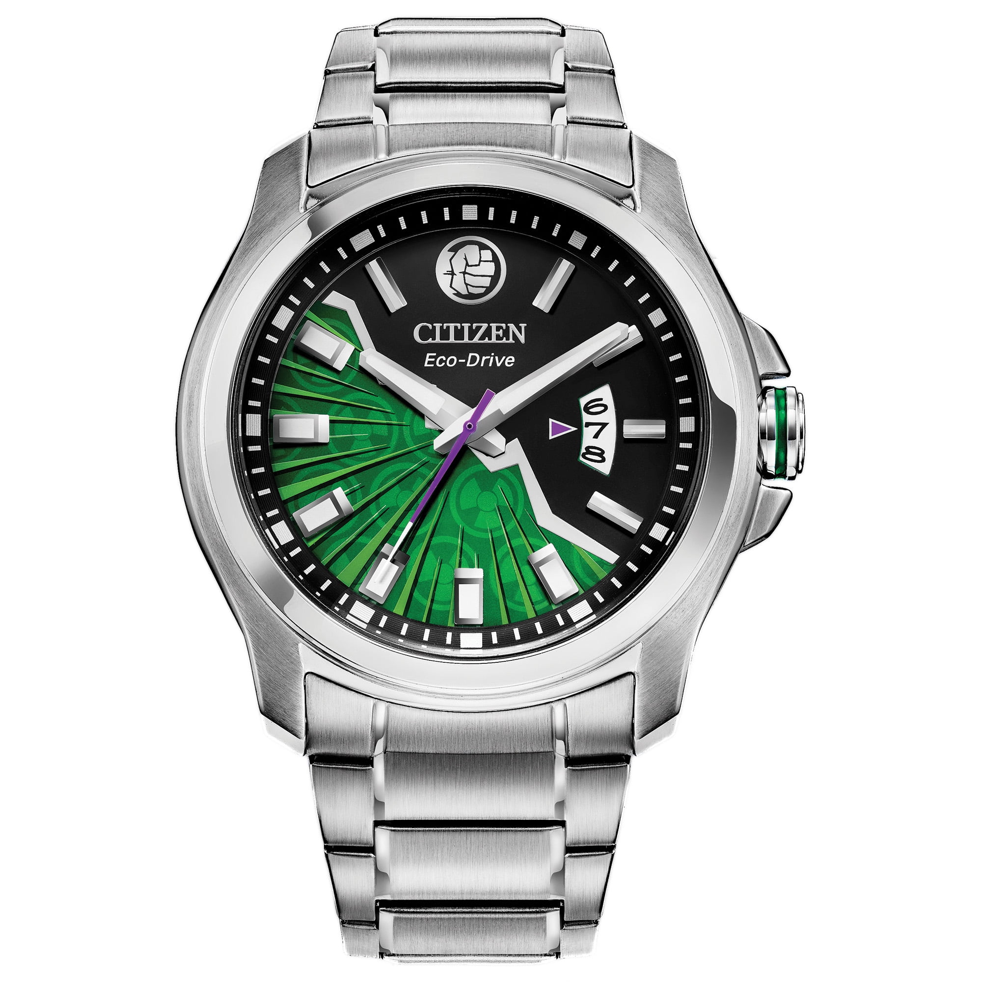 Citizen Men's EcoDrive Marvel Hulk Smash Stainless Steel Watch AW1351