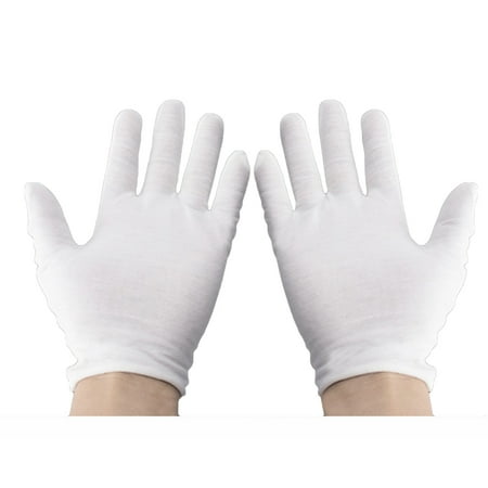

YYSJ Solid Color Coin Jewelry Silver Inspection Cotton Lisle Soft Protective Gloves