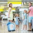 thumbnail image 4 of Gymax 4-Piece Kid's Luggage Set w/ 14'' Carry-on Hardside Spinner Toddler Luggage Blue, 4 of 10