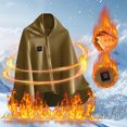 thumbnail image 1 of Heated Shawl, Portable Heated Shawl, Portable Heated Blanket, USB Heated Blanket, Zipper Electric Heated Blanket Shawl, 3 Heating Levels Heated Shawl for Women, Christmas New Year Gifts for Her, 1 of 11