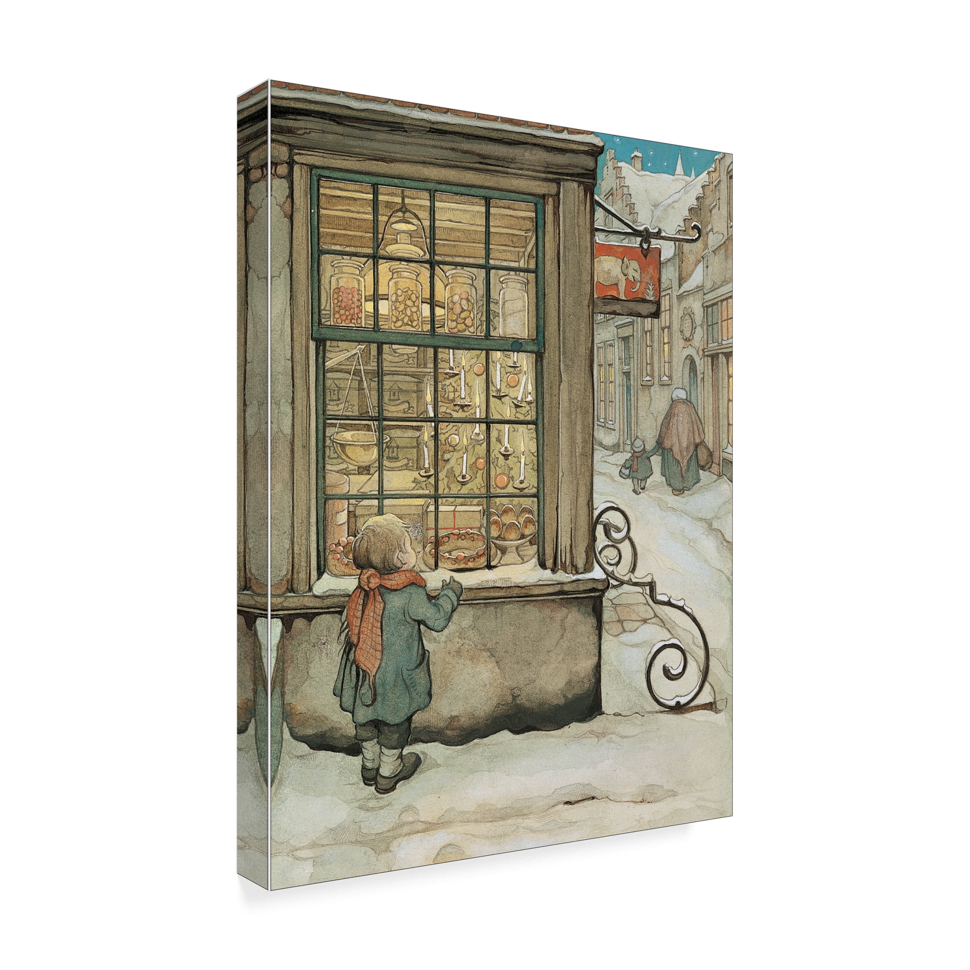 Trademark Fine Art 'Child At The Bakery' Canvas Art by Anton Pieck