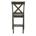 thumbnail image 3 of Set of 4 Linen Finish Counter Height Chair, Modern Farmhouse Kitchen Dining Room Chair, Solid Wood Fabric Upholstered Seat Wood Back Chairs (Gray), 3 of 7